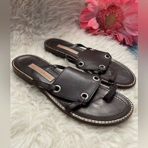 Michael Kors Toe Ring Thongs Leather Sandals 7.5